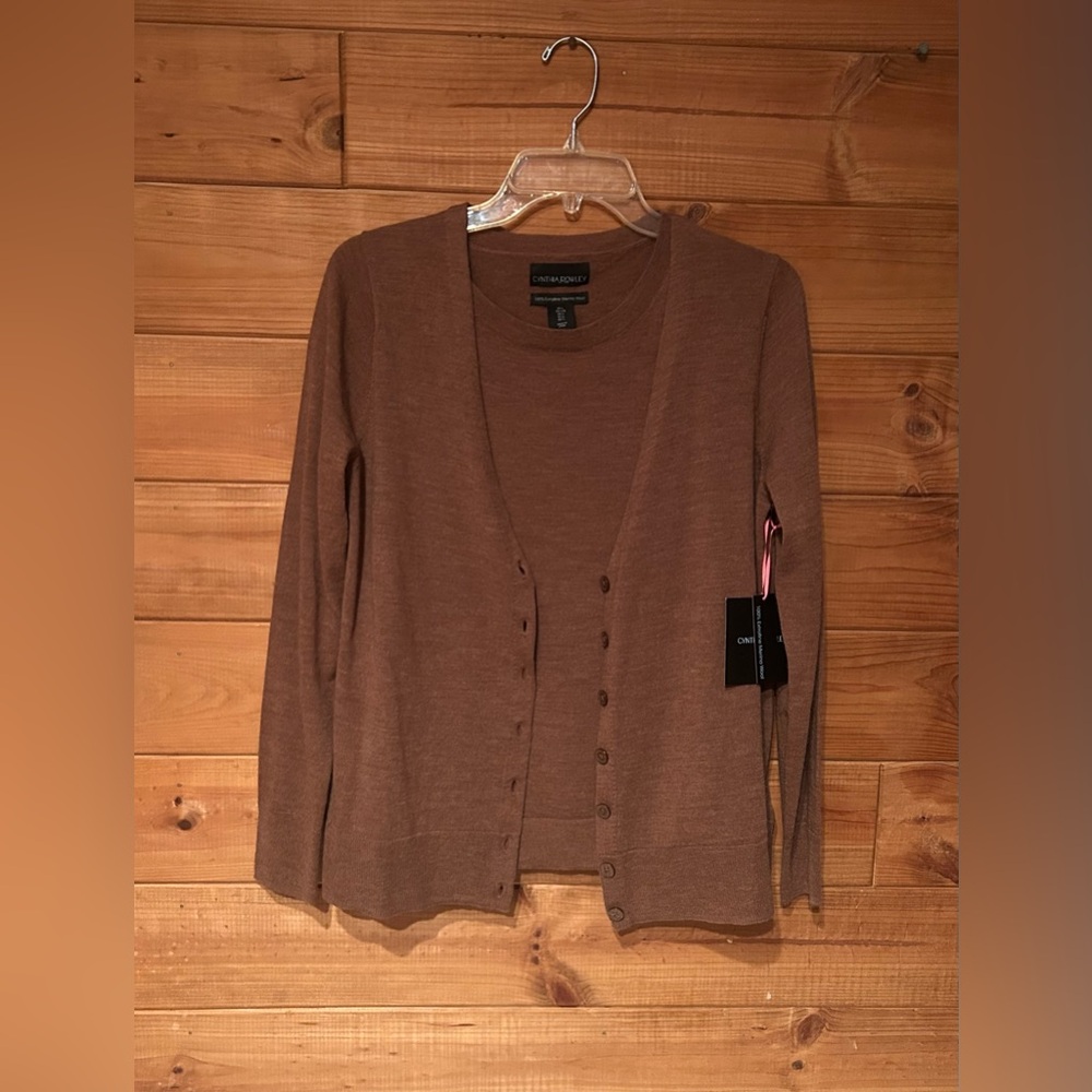 Cynthia Rowley Brown Cardigan